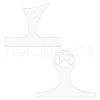 DICOSMETIC 2Pcs 2 Styles Transparent Acrylic Router Templates DIY-DC0002-74-1