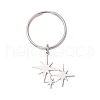 6Pcs 201 Stainless Steel Keychain KEYC-JKC01184-3