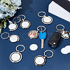 AHADERMAKER 9Pcs 3 Styles Alloy Sublimation Blanks Keychains AJEW-GA0007-45-5
