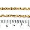 Brass Rope Chain Necklaces for Men Women NJEW-G160-09G-5