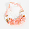 Fashionable Resin Nuggets Graduated Beaded Double Chain Necklaces for Women FS-WGDCFF5-01-3