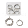 4Pcs 2 Style Alloy Glass Crystal Rhinestone Pendants PALLOY-TA0002-36B-1