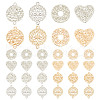 HOBBIESAY 80Pcs 8 Styles Long-Lasting Plated Brass Connector Charms KK-HY0003-74-1