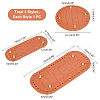 WADORN® 3Pcs 3 Style PU Leather Flat Round Bag Bottom FIND-WR0004-43B-3