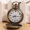 Openable Flat Round with Dragon Alloy Glass Pendant Pocket Watch WACH-L024-10-2