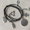 SUPERFINDINGS Study Theme Tibetan Style Alloy Pendant Decoration HJEW-FH0001-35-4