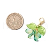 Flower Glass Pendants Decorations HJEW-MZ00213-4