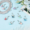 Angel Acrylic & Alloy Pendant Decoration HJEW-HY00004-4
