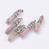 Natural Rhodochrosite Big Pointed Pendants G-G738-A-28-1