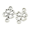 Tibetan Style Alloy Shamrock Connector Charms X-TIBE-I026-6013AS-2