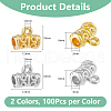 DICOSMETIC 200Pcs 2 Colors CCB Plastic Tube Bails CCB-DC0001-11-2