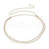 Brass Star Charm Double Layer Curb Waist Chains for Women NJEW-C00040-3