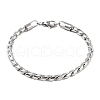 304 Stainless Steel Rope Chain Bracelets for Men Women BJEW-Q038-04P-4