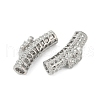 Brass Tube European Beads KK-G532-05B-P-2