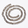Electroplate Transparent Glass Beads Strands EGLA-A034-T6mm-E06-2