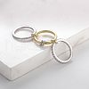 Stainless Steel Micro Pave Clear Cubic Zirconia Stackable Finger Rings WGD96BD-03-4
