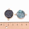 Plated Natural Druzy Agate Links connectors G-R275-05-4