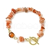 3Pcs 3 Style Natural Mixed Gemstone Chips Beaded Bracelets Set for Women BJEW-TA00366-2