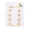 304 Stainless Steel Stud Earring Kits EJEW-H142-04G-4