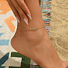 Bohemia Style Infinity Alloy  Crystal Rhinestone Link Chain Anklets FS-WG28203-01-1