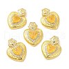 Rack Plating Brass & Rhinestone Pendants KK-H438-07G-07-1