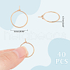 Unicraftale 40Pcs 316L Surgical Stainless Steel Hoop Earring Findings STAS-UN0053-41RG-3