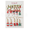 5 Pairs Christmas Theme Handmade Glass Seed Beads Dangle Earrings GX9594-3