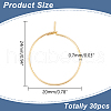 30Pcs 316 Surgical Stainless Steel Hoop Earring Findings STAS-LP0001-01-2