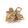 Rack Plating Brass Micro Pave Cubic Zirconia Pendants KK-C019-13G-01-3