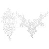 BENECREAT 2Pcs 2 Style Polyester Computerized Embroidery Collar Trim AJEW-BC0007-06-7