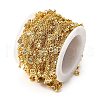 Brass Cubic Zirconia Cable Chains CHC-H112-02G-02-2