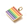 Pride 304 Stainless Steel Enamel Pendants STAS-B079-01G-13-2