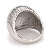 Non-Tarnish 304 Stainless Steel Chunky Dome Finger Ring RJEW-B040-01B-P-3