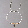 Natural Sunstone Braided Bead Bracelets KA2676-4-1