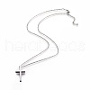 304 Stainless Steel Pendant Necklaces STAS-I099-16-P-2