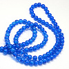Baking Painted Transparent Crackle Glass Round Bead Strands DGLA-Q018-6mm-69-3