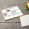 CALFOVERA 1Pc 12 Grids Imitation Leather Jewelry Trays CON-CL0001-02B-5