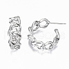 Brass Half Hoop Earrings KK-R117-033-NF-3