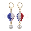 304 Stainless Steel Glass Hot Air Balloon Leverback Earrings EJEW-MZ00425-2