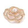 Rack Plating Brass Micro Pave Clear Cubic Zirconia Pendants KK-C063-05G-2
