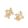 Sea Turtle Alloy Stud Earrings for Women EJEW-A112-04KCG-3