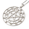 201 Stainless Steel Constellations with Star Pendant Necklace with Cable Chains NJEW-Q317-30P-2