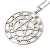 Non-Tarnish 201 Stainless Steel Constellations with Star Pendant Necklace with Cable Chains NJEW-Q317-30P-2