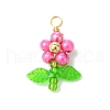 10Pcs 10 Colors Pearlized Glass Pearl Pendants PALLOY-JF03388-3
