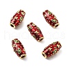 Rice Brass Micro Pave Cubic Zirconia Beads KK-Z114-14G-2