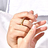 Wave Texture 304 Stainless Steel Finger Rings WGA78FE-02-3