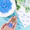 SOFPLATE 200Pcs Glass Bead Caps for Wind Chimes Making GLAA-SP0001-03D-3
