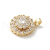 Brass Micro Pave Clear Cubic Zirconia Pendants ZIRC-D276-01G-H-2