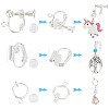 SUNNYCLUE 18Pcs 3 Style Brass Clip-on Earring Findings FIND-SC0003-96S-3