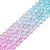 Gradient Color Baking Painted Glass Bead Strands DGLA-A039-T4mm-A05-4